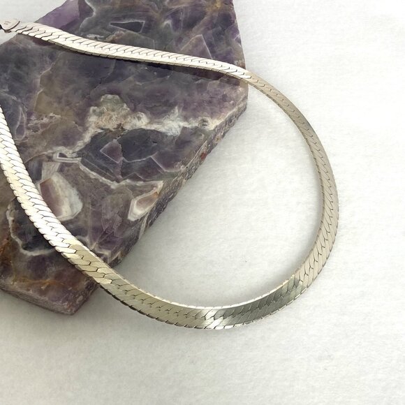 Sterling Silver 925 Italy 6.5MM Wide 16" Italian Herringbone Chain 23g - Picture 8 of 16